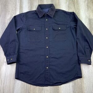 J. Galt Shacket Mens Small Navy Blue Corduroy Collar Utility Brandy Melville